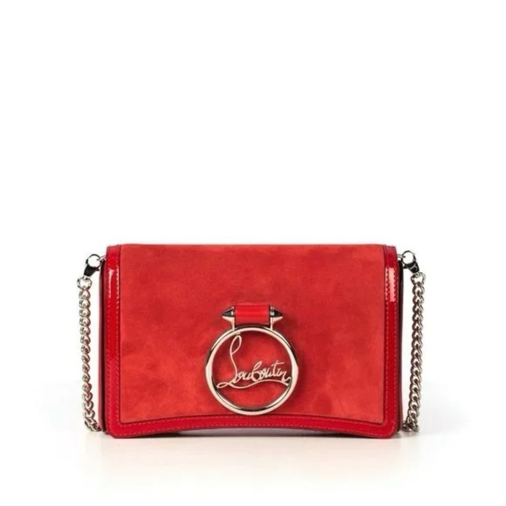 Christian Louboutin suede Rubylou clutch - Picture 2 of 4